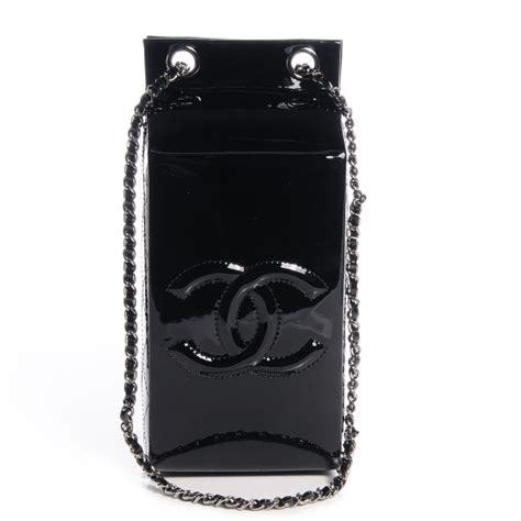 CHANEL Patent Milk Carton Bag Black 71758 .